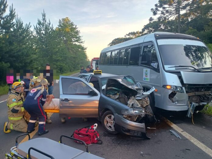 Jovem fica gravemente ferido em acidente na BR-153